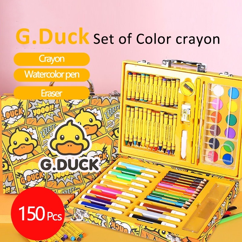 Kaikki Oil Pastel Crayon 150 Macam Warna Set Koper 150 in 1 Cocok Untuk - CP4-G.duck Markers
