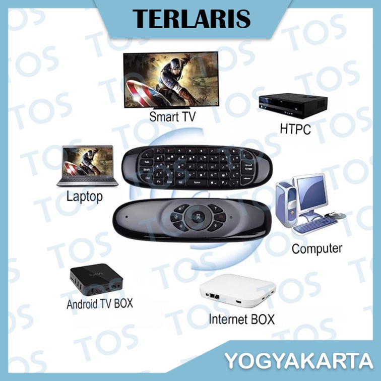 Promo Terbaru Air Mouse C120 Wireless Mini Keyboard TOS