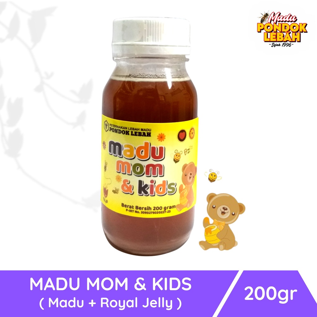 

Madu Asli Mom & Kids Royal Jelly 200gr Pondok Lebah