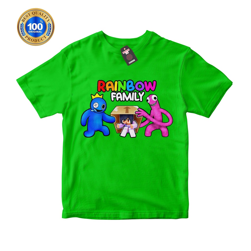 kaos anak rainbow friends terbaru 2-10 tahun bahan premium catoon