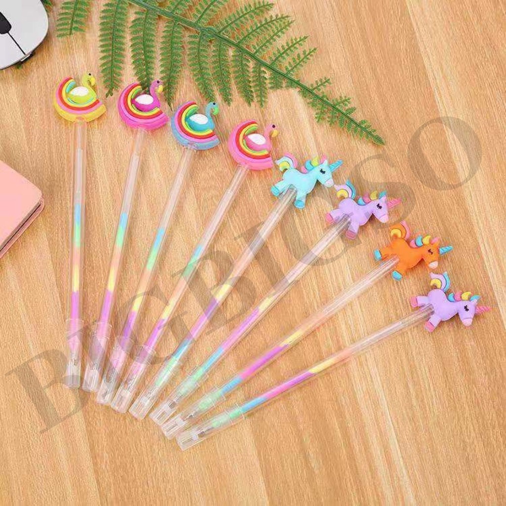 

AA GROSIR PULPEN WARNA WARNI / PULPEN RAINBOW /GEL PELANGI/PULPEN KARAKTER LUCU MURAH/ TINTA RAINBOW