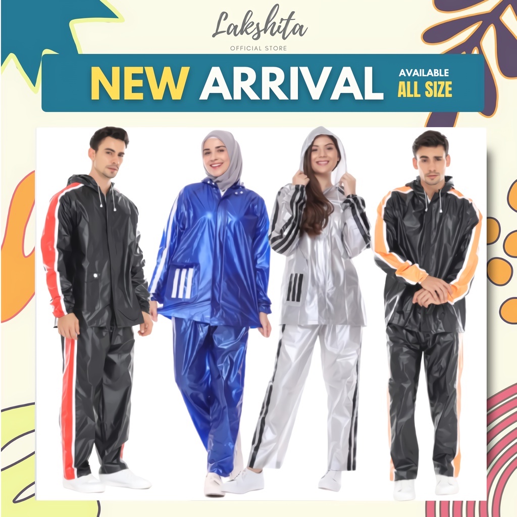 Jas Hujan Pria Dan Wanita Setelan Lengan Panjang Dewasa Model Korea Keren Motif Polos Garis Lucu Harga Murah Ukuran Jumbo Bahan PVC Tebal Anti Rembes Original Merk Bromo Warna Hitam Putih Silver Biru Merah Orange Promo Diskon Bergaransi Terbaik 2023