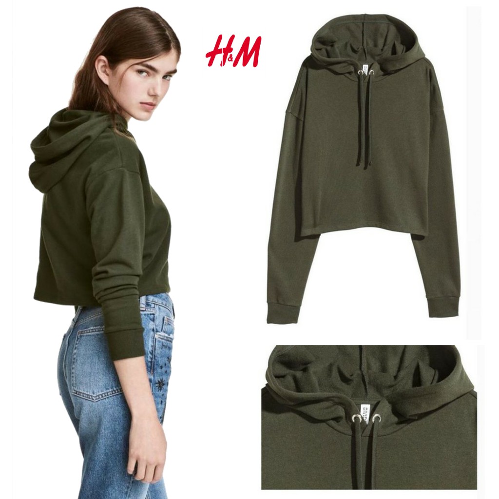 h&m short hooded top