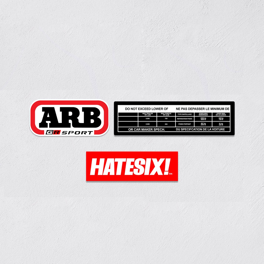 Stiker Decal ARB Towing Hatesix