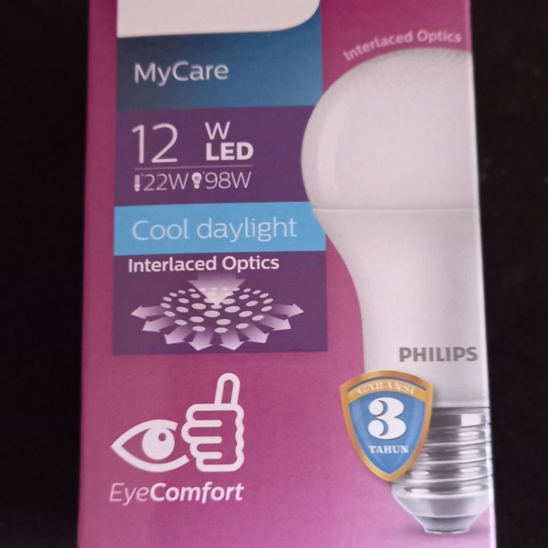 BOLHAM LAMPU LED PHILIPS 12 WATT MY CARE ORIGINAL ASLI