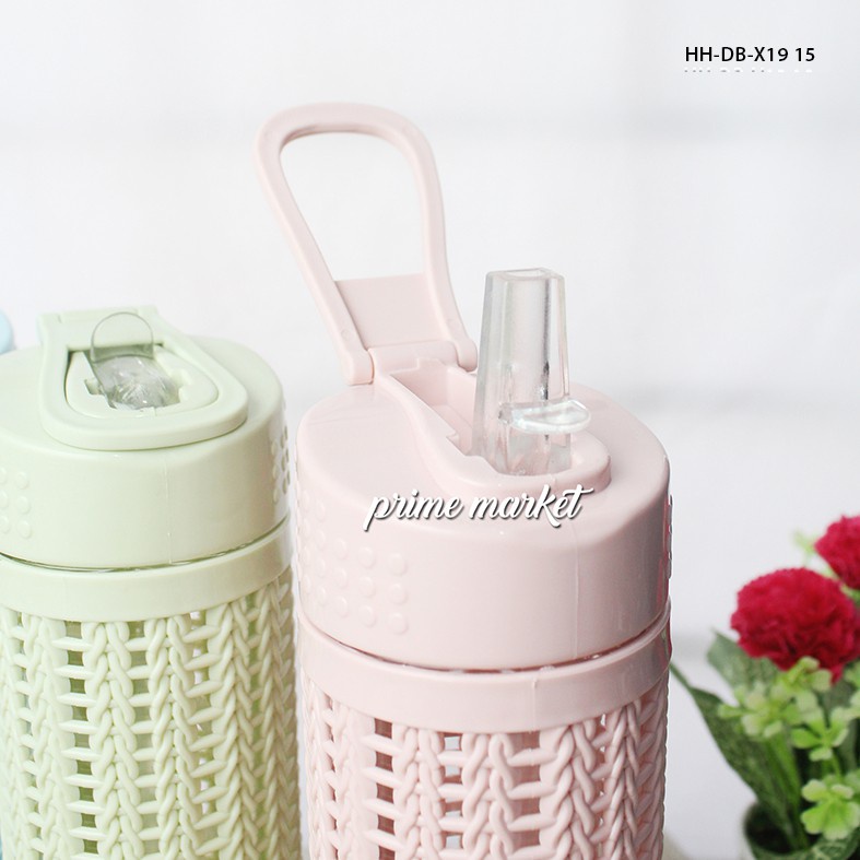 [READY STOK] Botol Minum Sedotan 650 ml / Botol Minum Korea Viral / Botol Minum Anti Tumpah