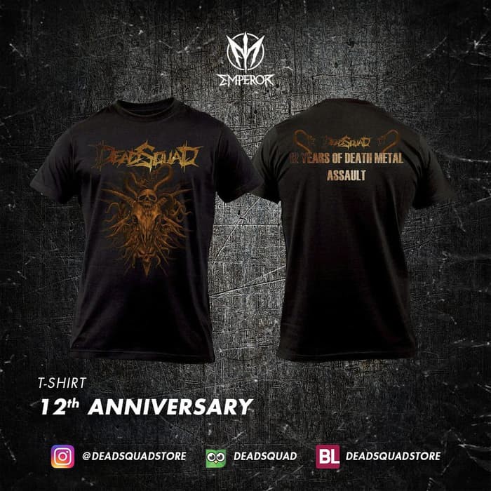 T-Shirt DeadSquad 12th Anniversary Dead Squad - Hitam- M