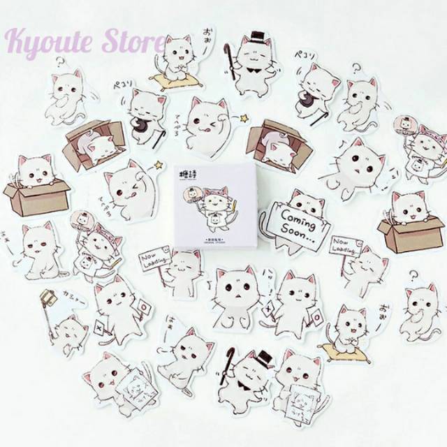 

Sticker Deco Cool Cat Deco Emoji Bujo Scrapbook DIY Journaling Cute