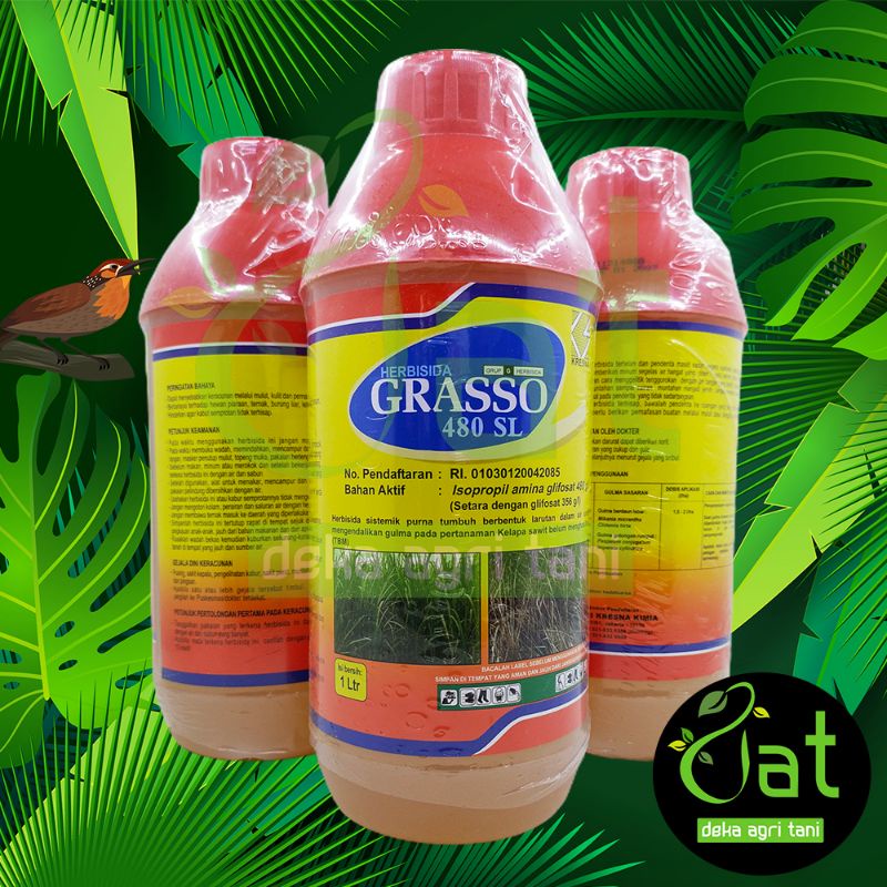 HERBISIDA GRASSO 480SL 1LITER isopropil amina glifosat graso