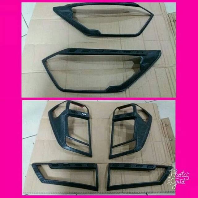 Garnish Lampu List Lampu Calya Depan Belakang Black