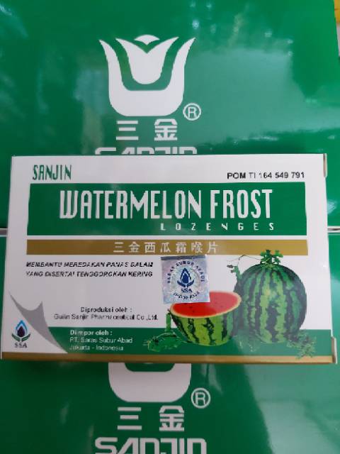 Permen Sanjin Watermelon Frost Lozenges (12tablet)