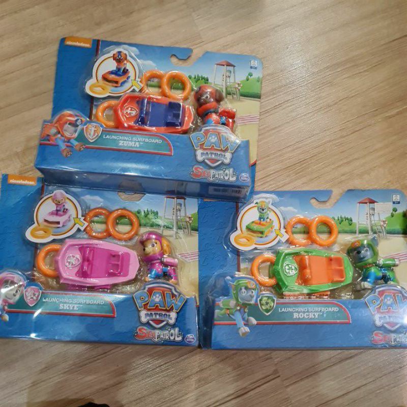 paw patrol sea patrol launching surfboard