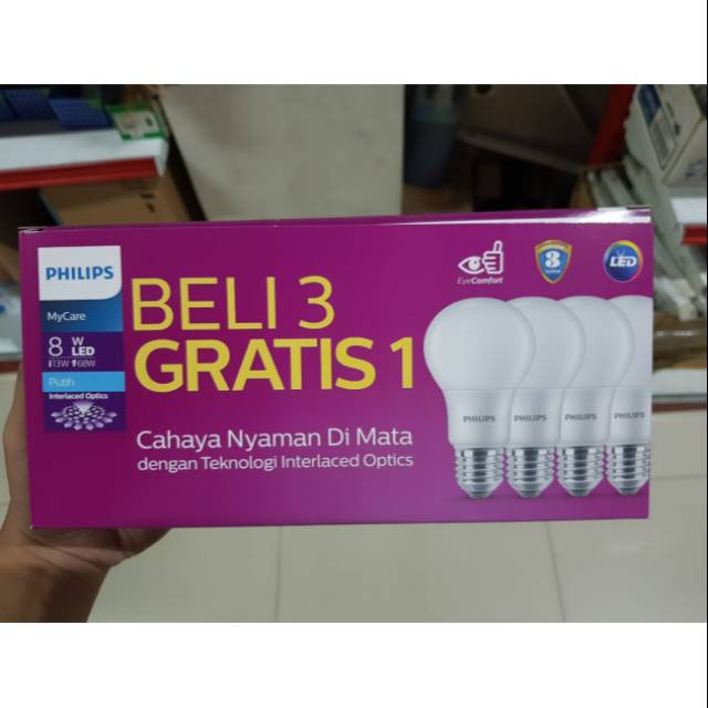 PAKET Lampu LED PHILIPS Coolday light 6W / 8W / 10W / 12W