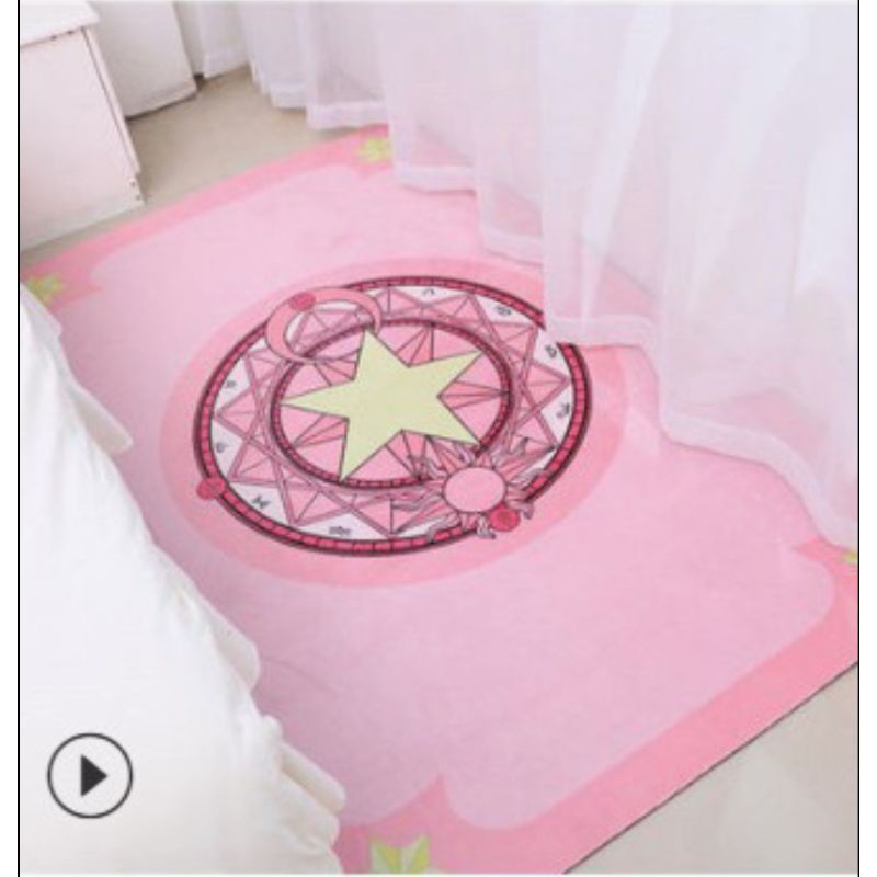 card captor sakura cardcaptor karpet keset persegi