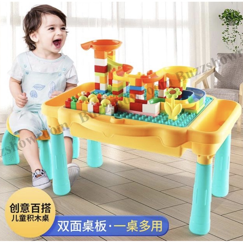 Meja Belajar Anak Multifungsi Learning Table Block 115 Pieces