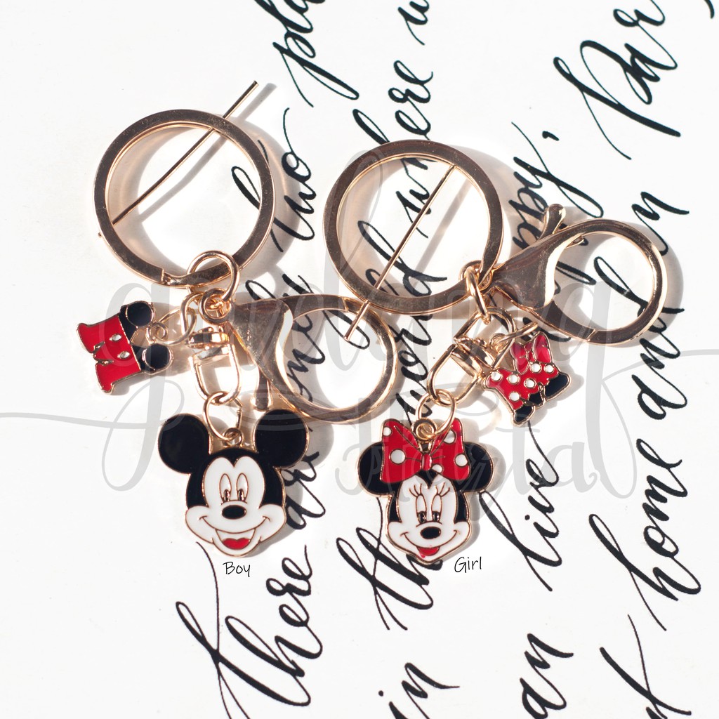 Gantungan Kunci Kepala Mickey Couple Keychain Lucu Tas GH 302148