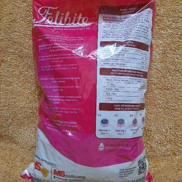 PAKAN KUCING FELIBITE - KIBBLE Ikan 500gram