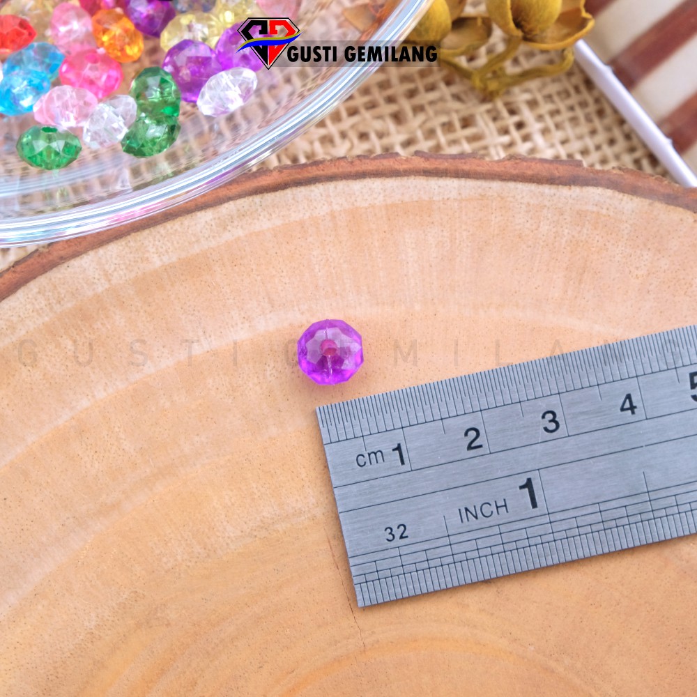 10gr Mote Kristal Manik 8mm Manohara Warna Aksesoris Wanita Kalung Gelang