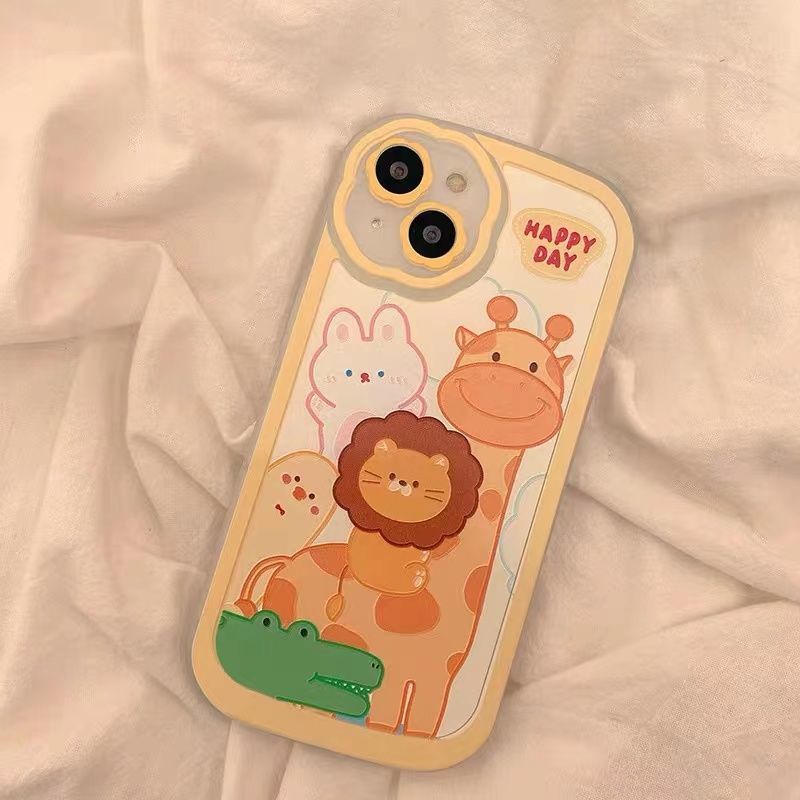 Soft Case Transparan Motif Hewan Untuk IPhone 13pro / Mini 12promax / SE2 2020 / 11pro MAX / 6S / 7 / 8plus / XR