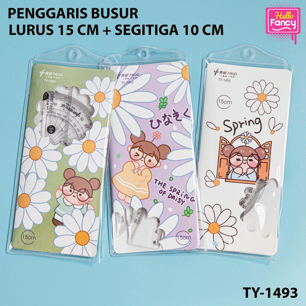 

Penggaris Segitiga 10 cm Busur dan Lurus 15 cm / Premium Ruler Anak TY-1493