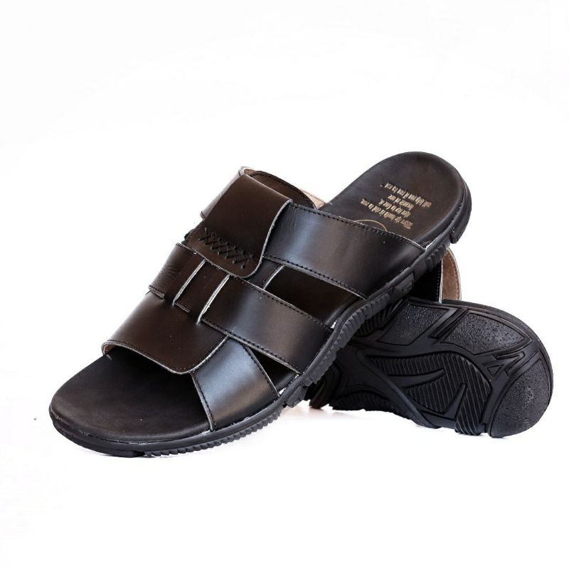 SANDAL KULIT PRIA 05 CEVANY BLACK BROWN TAN KULIT SAPI ASLI ORIGINAL