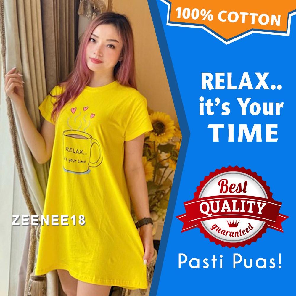 Daster Lucu Dewasa Bahan Katun Kekinian Relax
