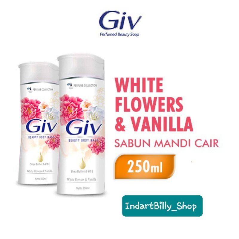 Giv Bodywash White Flowers & Vanilla Botol 250 ml