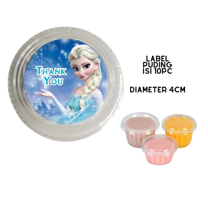

Label stiker puding FROZEN label cup puding sticker cup pudding label bento label tumpeng mini label FROZEN ulang tahun anak