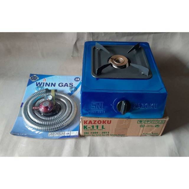 KOMPOR 1 TUNGKU ,Paket Selang gas Paket, Winn gas , Win Gas , Regulator