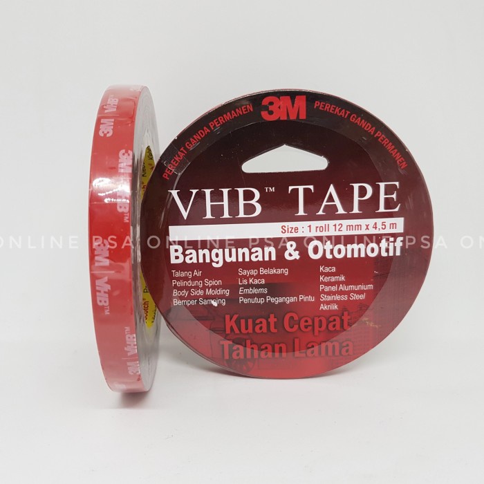 

Produk Double Tape 3M Vhb 12 Mm X 4,5 M Original / Double Foam Tape Diskon