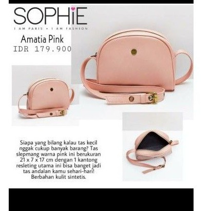 tas selempang amatia pink sophie martin