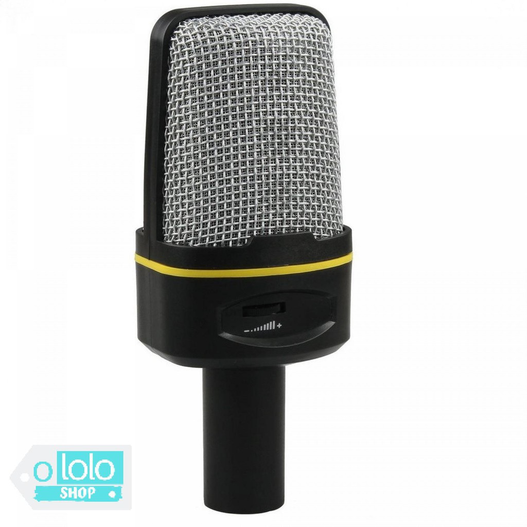 mic microphone Smooth 3.5mm dengan Stand condenser pc hp laptop vlog online Mikrofon grab