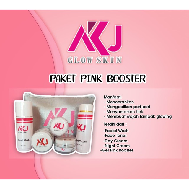 AKJ Glow Skin Paket Pink Booster