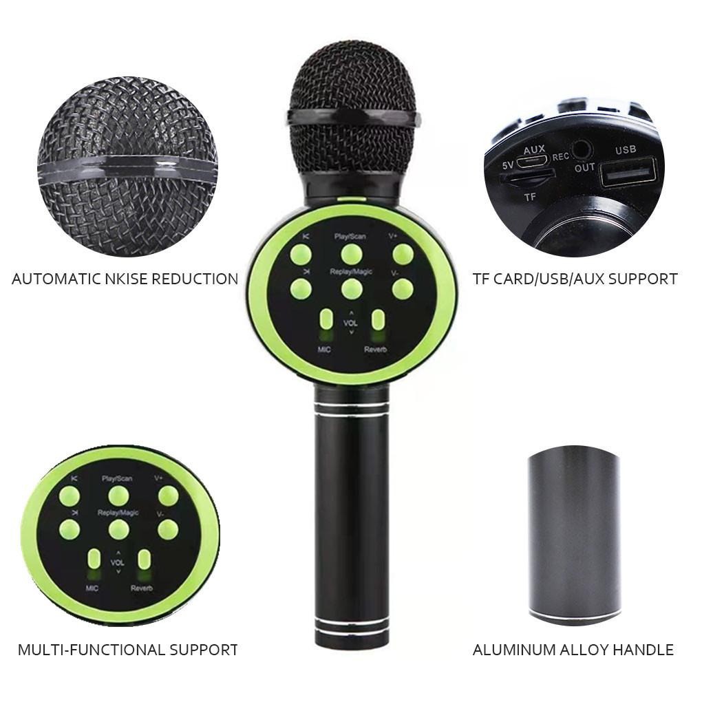 Mic Karaoke WSTER V11 Microphone Bluetooth Mikrofon Wireless HIFI SPEAKER