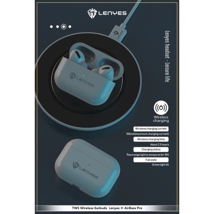 Earphone Lenyes AirBass Pro TWS Wireless 5.0 Earbuds Smart Touch