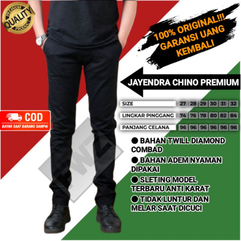 Celana Chino Panjang Pria Laki Laki Dewasa Casual Santai Kerja Harian Slimfit Chinos Cino Pants Hita