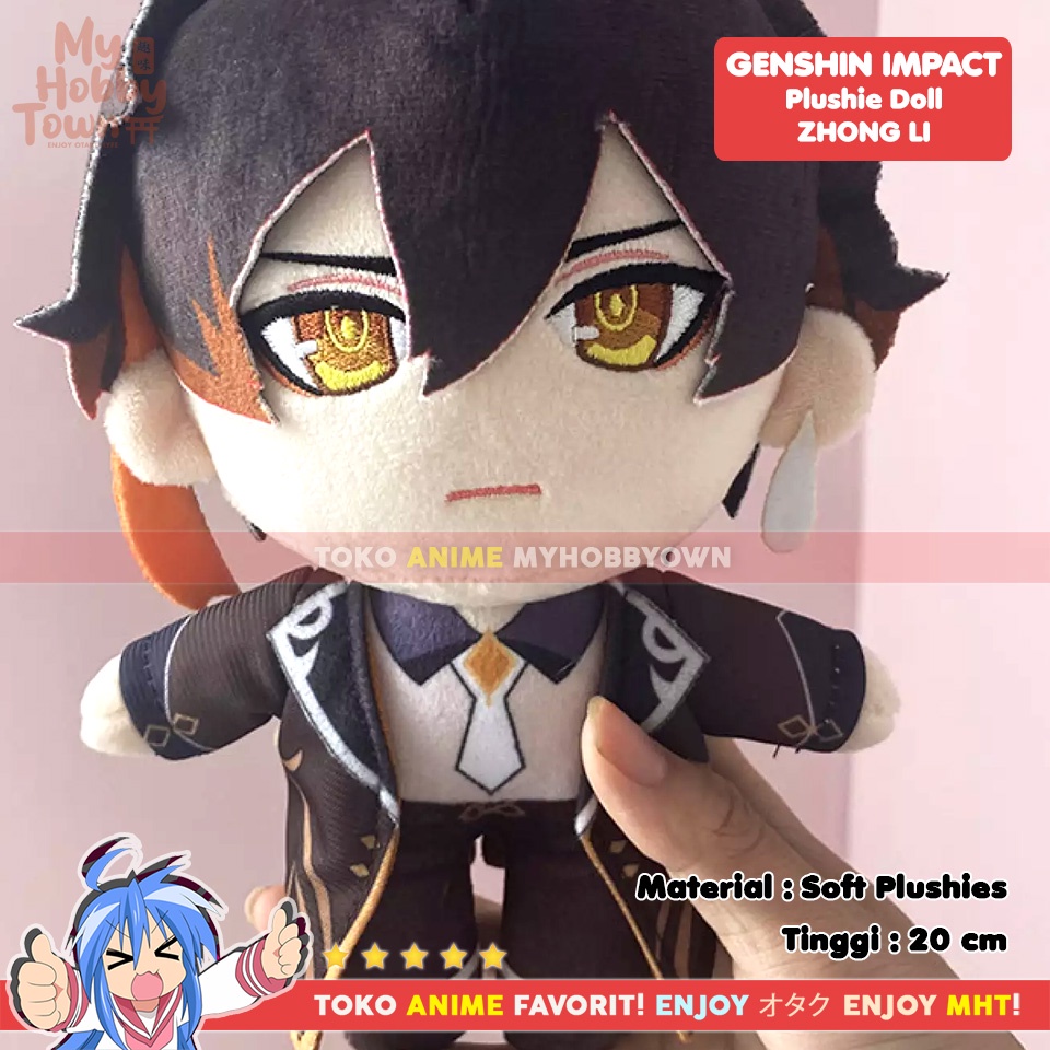 Boneka Anime Karakter Genshin Impact Zhongli Plushie Doll