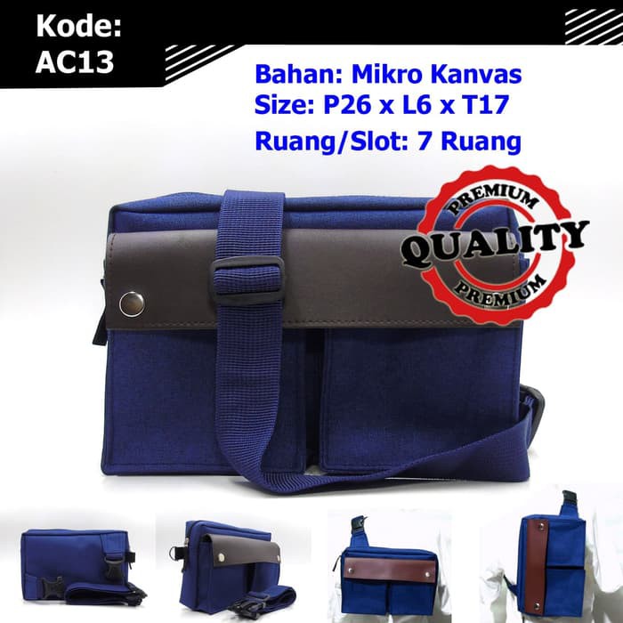 Tas Vape AC13 | Vapor | Sling bag | Selempang | Waistbag | Slempang - Maroon