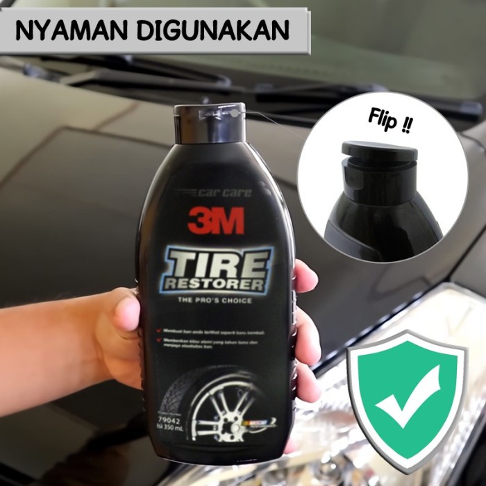 3M 79042 Tire Restorer Size Botol Isi 350ml Semir Ban 3M Mengkilapkan Pengkilap Ban Mobil