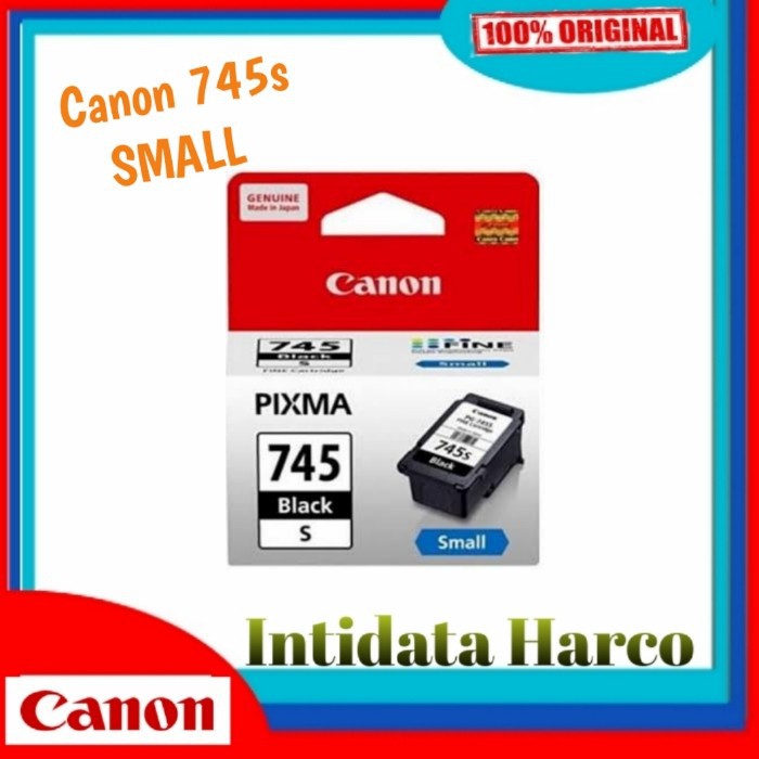 CANON CARTRIDGE PG 745s / 745 SMALL BLACK  ORIGINAL 100% 745S  HITAM PG-745S