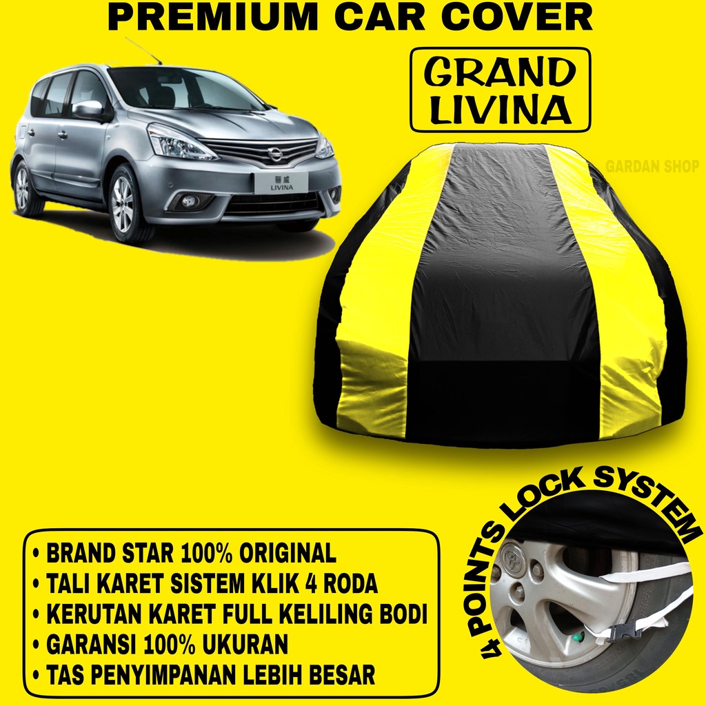 Body Cover GRAND LIVINA Sarung Strip KUNING Penutup Pelindung Bodi Mobil Grand Livina PREMIUM