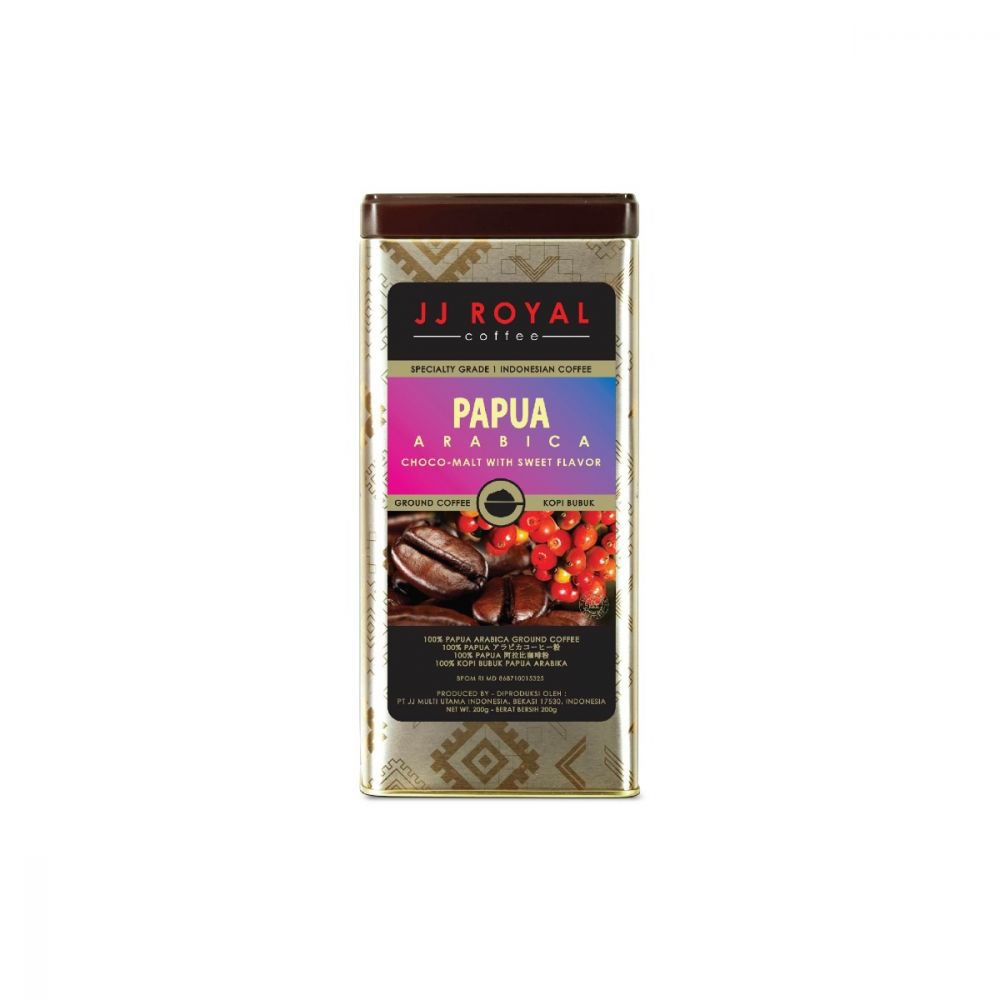 

JJ ROYAL PAPUA ARABICA 200GR BUBUK KALENG