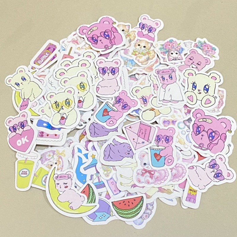 

[ 1 PCS ] STIKER AESTHETIC ECER KAWAII LUCU STICKER HP STICKER LAPTOP BUJO