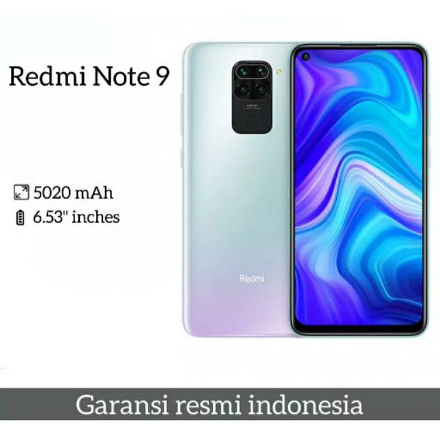 Xiaomi Redmi Note 9 4/64, Garansi Resmi, dijamin Original