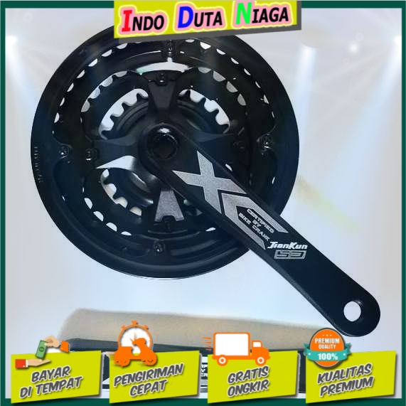 XINMA MX Gigi Crank Sprocket Sepeda 24T 34T 42T 7/8 Speed - JM311P