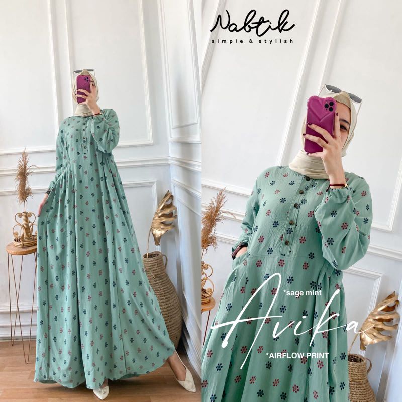 READY GAMIS MUSLIMAH ORIGINAL AVIKA CIKA BY NABTIK