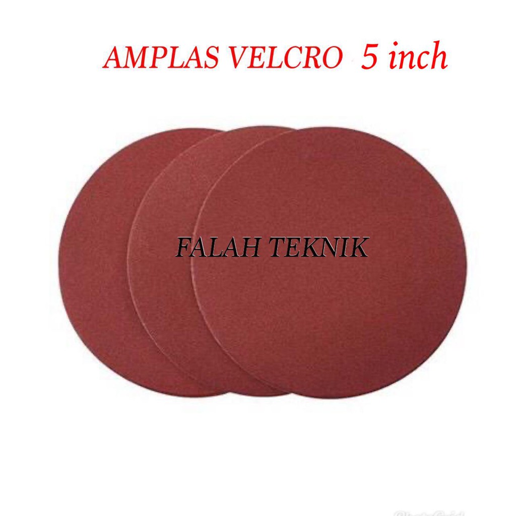 Amplas Bulat Velcro 5" inch Grit 60 s/d 400