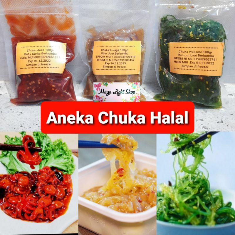 Chuka sushi tobiko unagi kabayaki chuka wakame idako kurage topping sushi sashimi roe fish frozen food gurita ubur ubur halal mui bpom murah tobiko bahan sushi sashimi