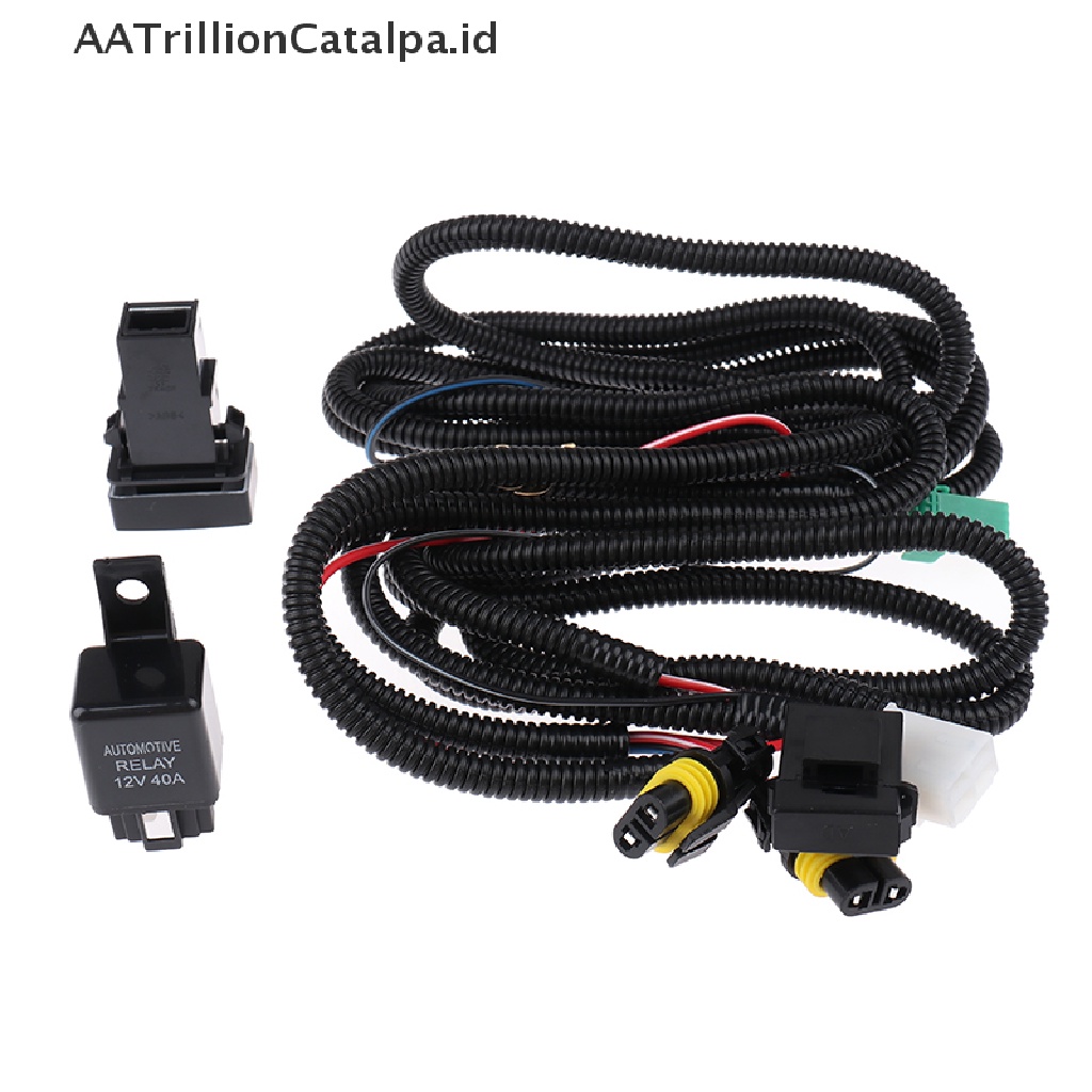 Aatrillioncatalpa H11 Relay Switch Lampu Kabut LED 12V 40A Dengan Kabel Harness