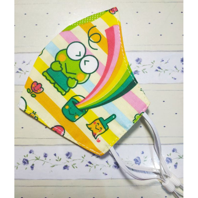 Masker Kain Katun 3 Lapis Keroppi